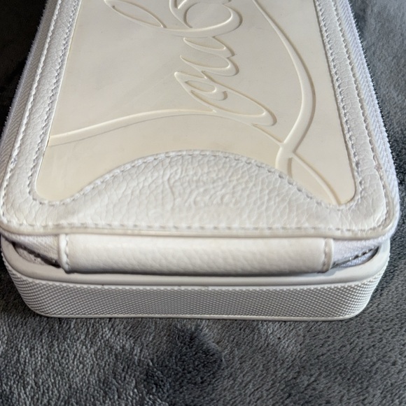 Preloved Christian Louboutin phone bag crossbody white excellent 7.5”L X 4.5”W - Picture 3 of 11